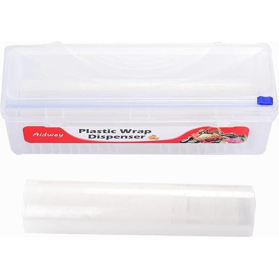 Plastic Wrap Dispenser with Cutter and Film