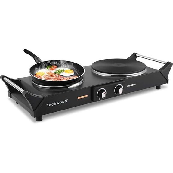 Techwood 1800W Portable Electric Double Burner Stove