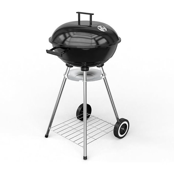 18-Inch Portable Charcoal Grill with Thermometer