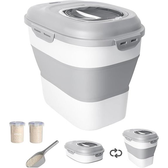 20-50 Lb Food Storage Container with Wheel