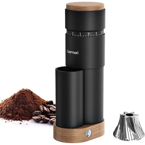 Wirsh Burr Coffee Grinder for Espresso & Travel