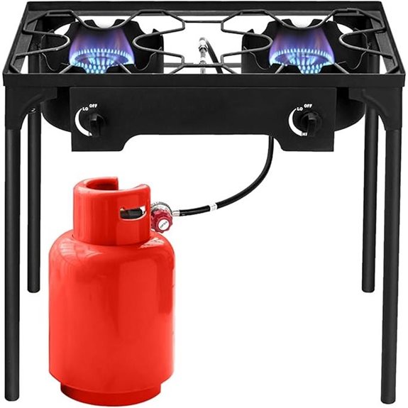 2 Burner Propane Gas Stove for Camping and BBQ