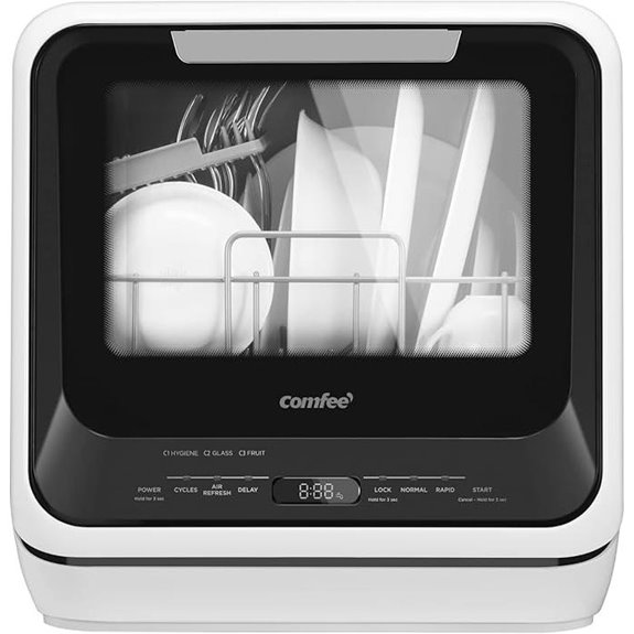 COMFEE Portable Countertop Dishwasher with Water Tank