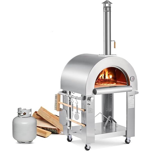 VEVOR Dual Fuel Portable Outdoor Pizza Oven
