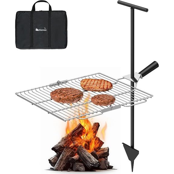 Gonex Portable Foldable Campfire Grill for Camping