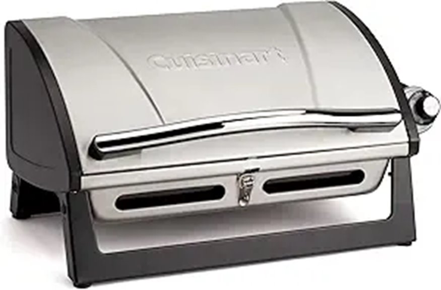 Cuisinart Grillster Portable Gas Grill with Locking Lid