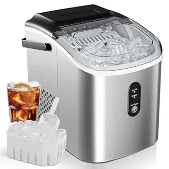 EUHOMY Portable Countertop Ice Maker with Auto-Cleaning