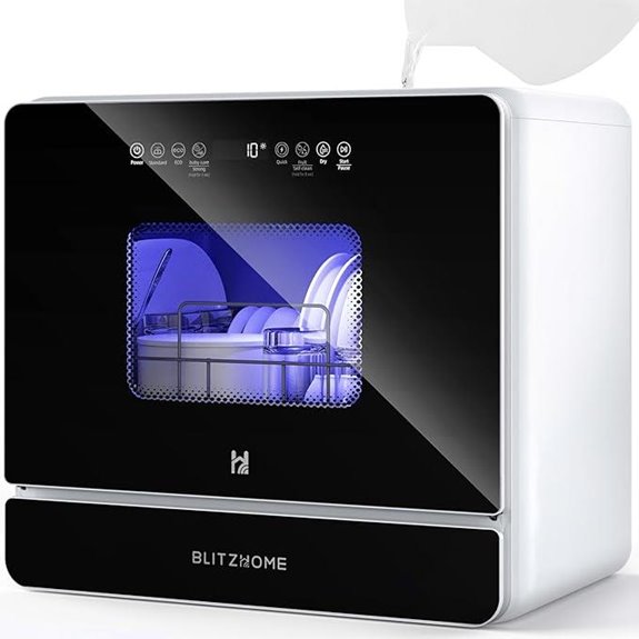 Blitzhome Portable Mini Dishwasher with 9 Programs