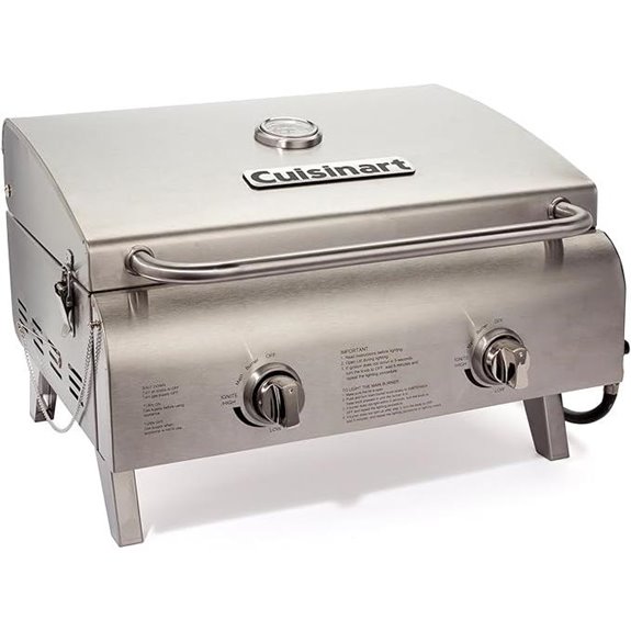 Cuisinart Portable Propane Grill with Twist-Start Ignition