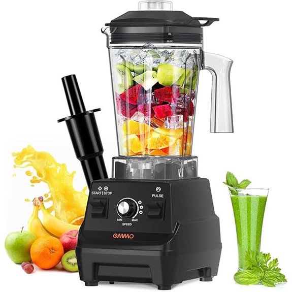OMMO 1800W Blender for Smoothies Nuts Ice