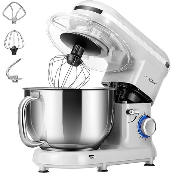 VIVOHOME 660W 10-Speed 6-Quart Stand Mixer