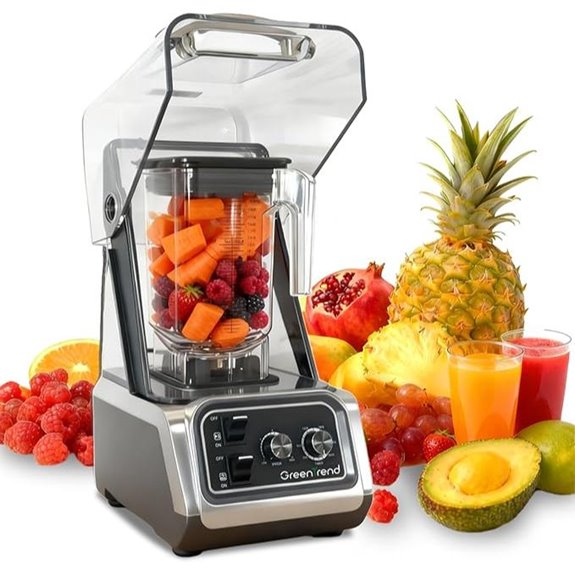2200W Commercial Blender with Soundproof Enclosure