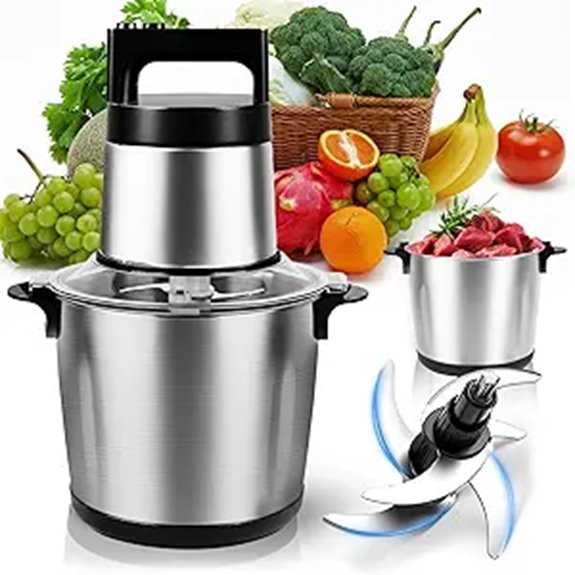 Electric Food Processor with 1200W Meat Grinder