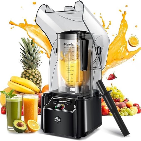 WantJoin Commercial Blender 2200W with Quiet Enclosure