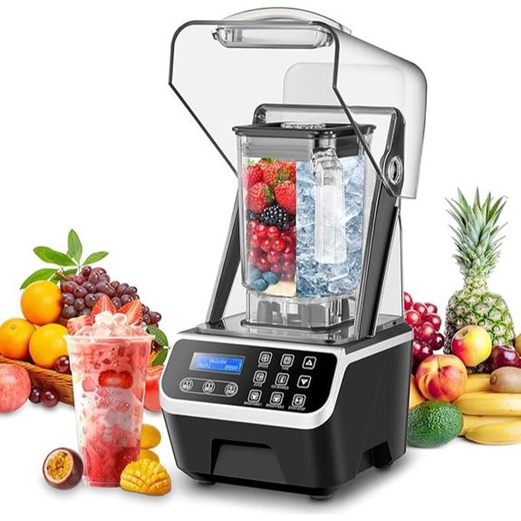 Commercial 2200W Blender with Self-Cleaning Function