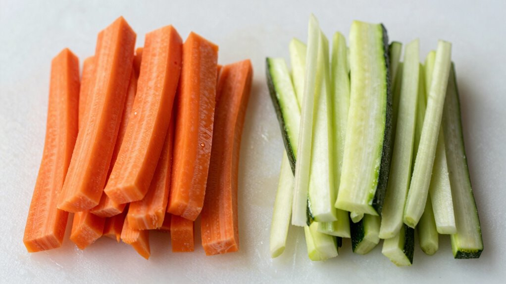 precise varied julienne cuts