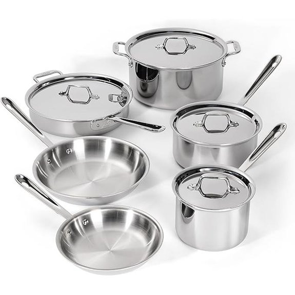 All-Clad D3 Stainless Steel Cookware Set (10-Piece)