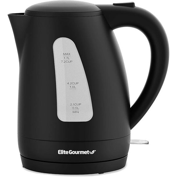 Elite Gourmet Electric Tea Kettle 1.7L with Auto Shut-Off