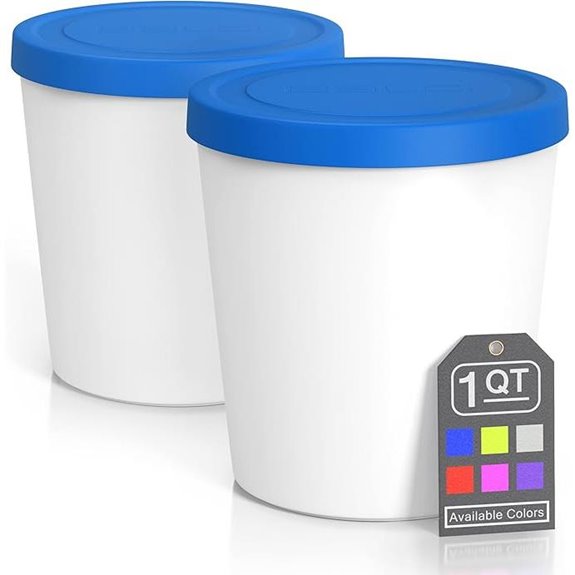 BALCI Premium Ice Cream Containers (2 Pack 1 Quart)