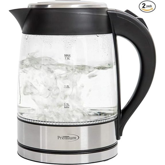 Premium 2 Qt Glass Electric Tea Kettle