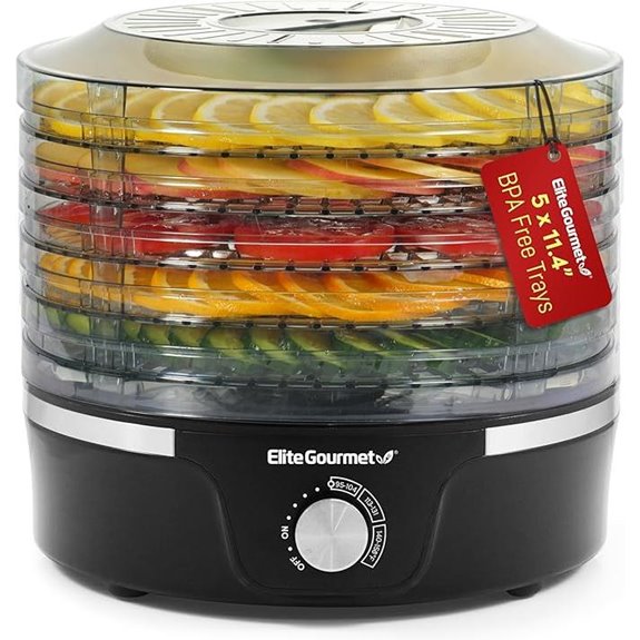 Elite Gourmet Food Dehydrator with 5 Trays