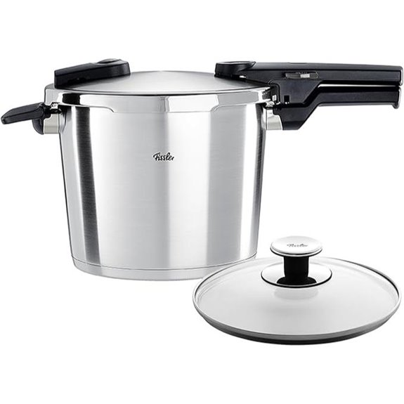 Fissler Vitaquick Premium Pressure Cooker Set 6.3 Quart and Glass Lid