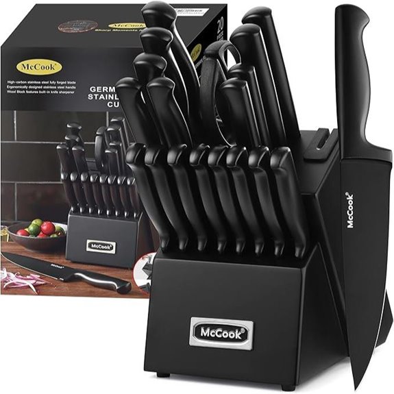 McCook Premium Black Stainless Steel Knife Set