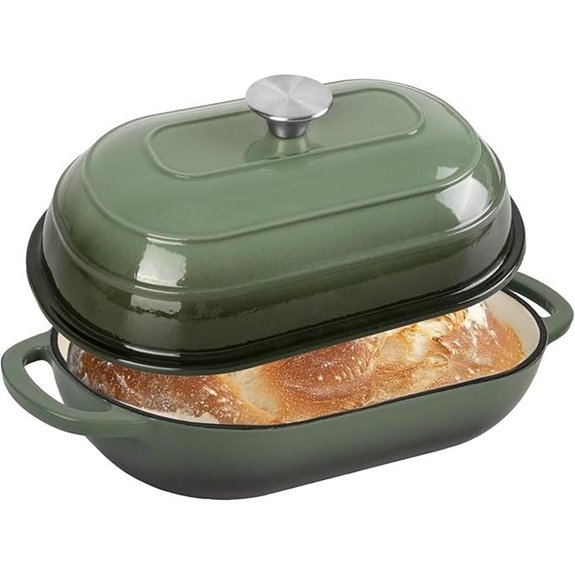 Premium Enameled Cast Iron Dutch Oven for Bread Baking