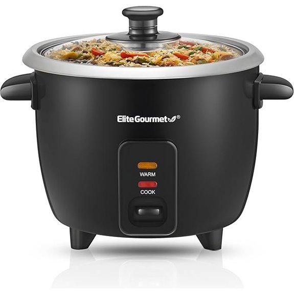 Elite Gourmet Electric Rice Cooker with Keep Warm