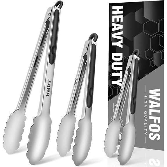 Food Grade Stainless Steel Kitchen Tongs Set (3)