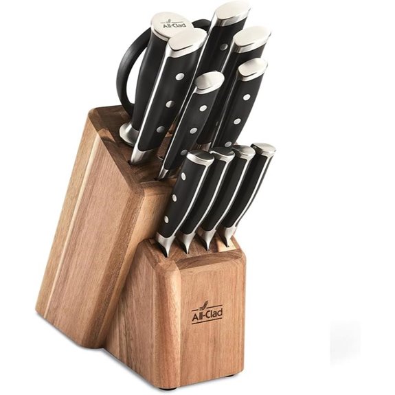 All-Clad Forged Stainless Steel Knife Set with Block