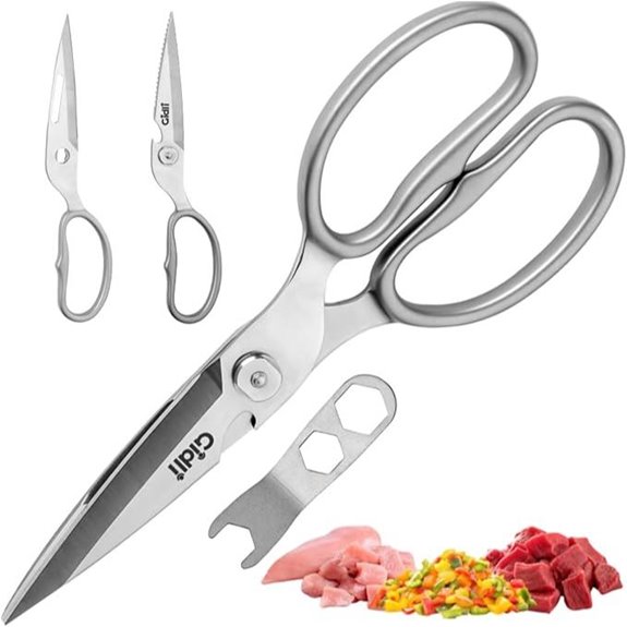 Gidli Premium Kitchen Scissors with Lifetime Warranty