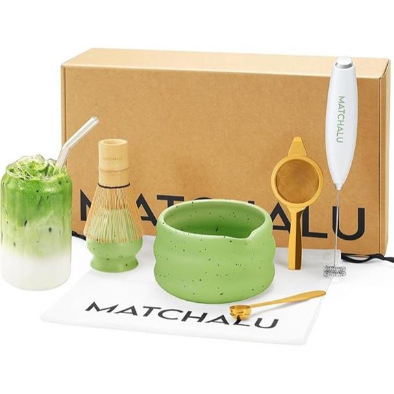 Premium Matcha Set with Bowl Whisk Frother and Accessories