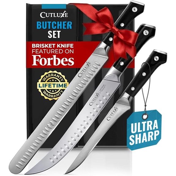 Cutluxe Butcher Knife Set for Meat Cutting