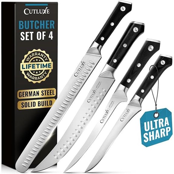 Cutluxe Butcher Knife Set for Meat Cutting