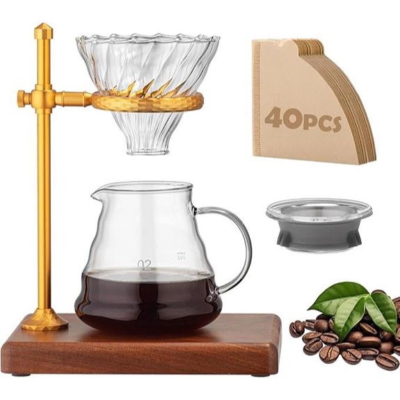 Pour Over Coffee Maker Set with Stand and Filters