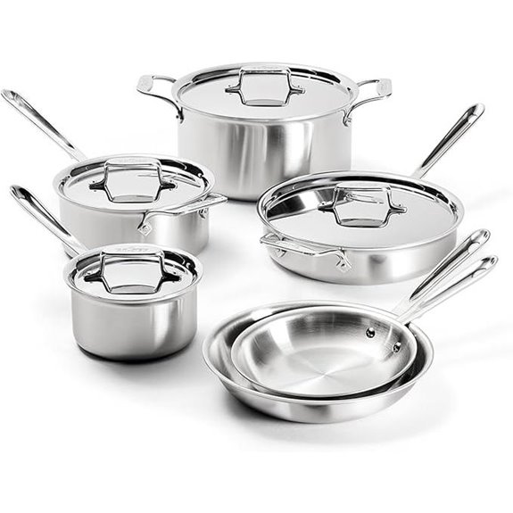 All-Clad D5 10-Piece Stainless Steel Cookware Set