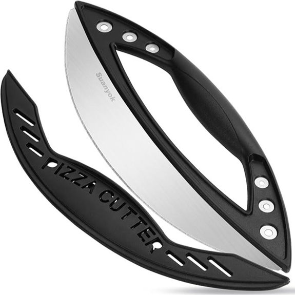 Premium 12 Stainless Steel Pizza Cutter with Cover