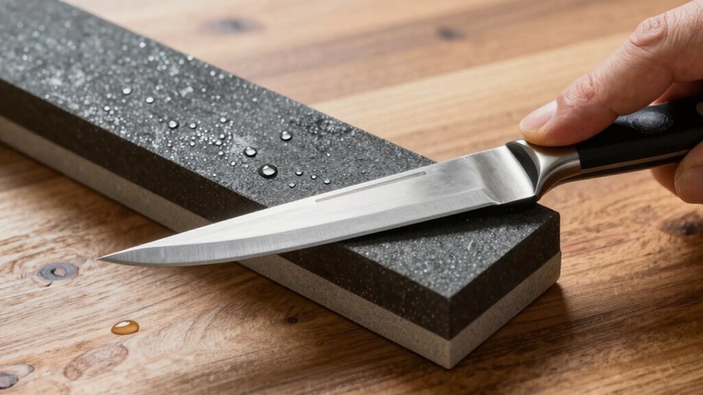 prepare knife and stone