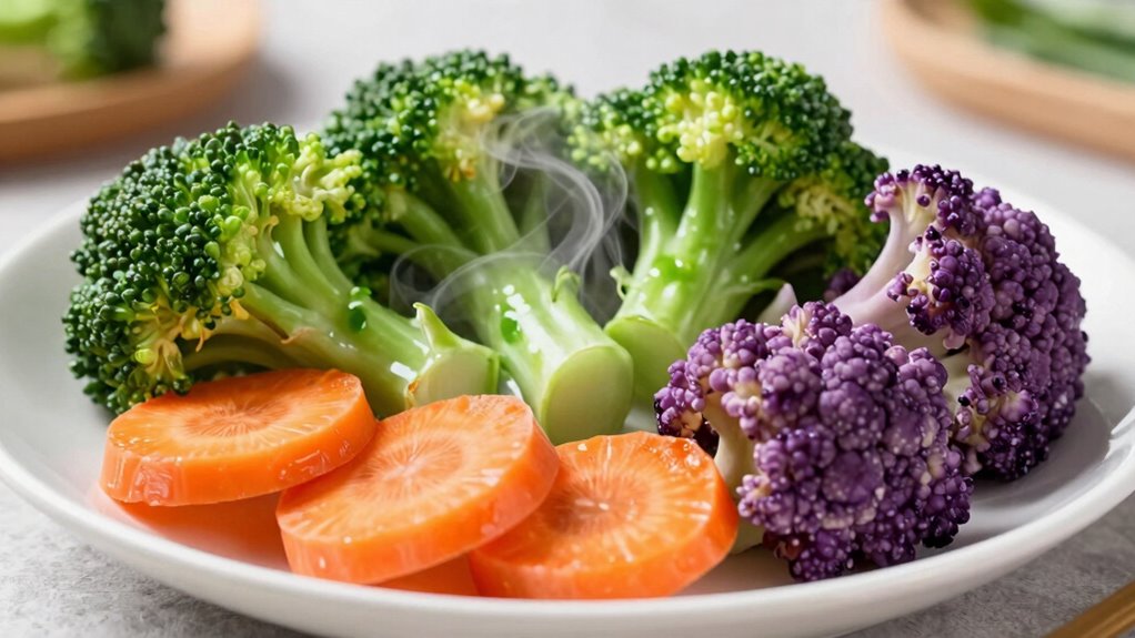 preserve color with quick steaming