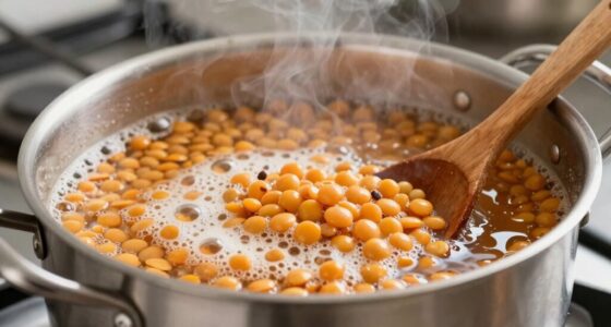 prevent lentil foam overflow