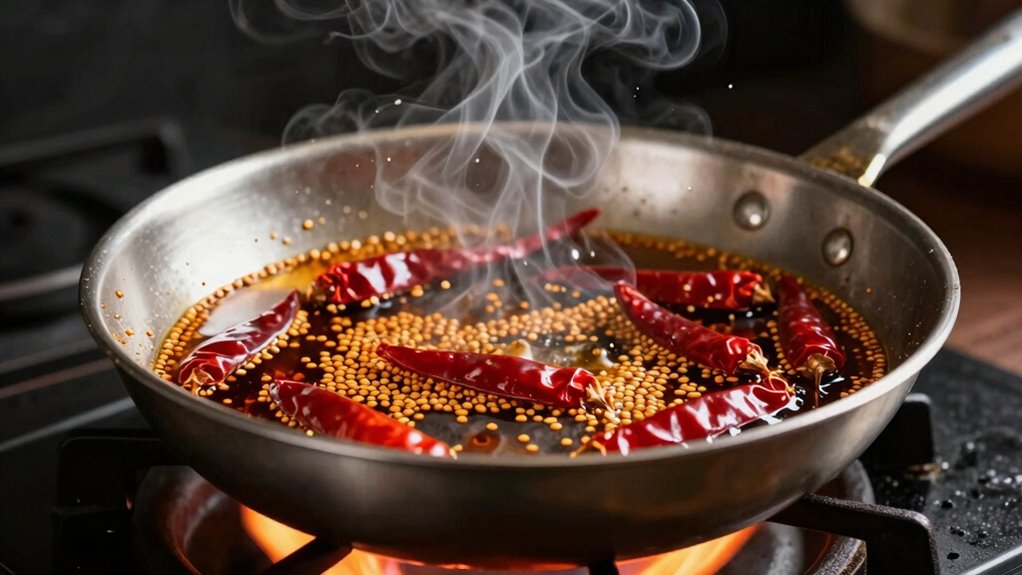 prevent oil splatter during tempering