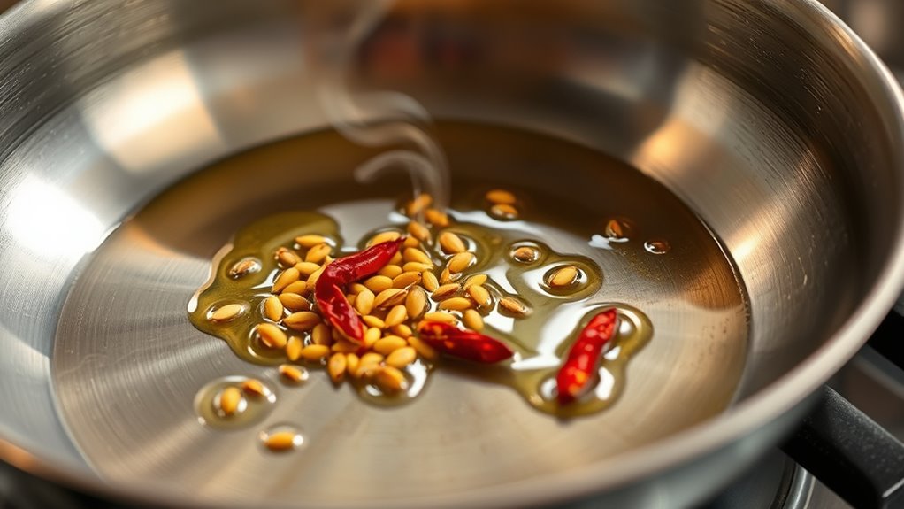 prevent splatter with dry spices