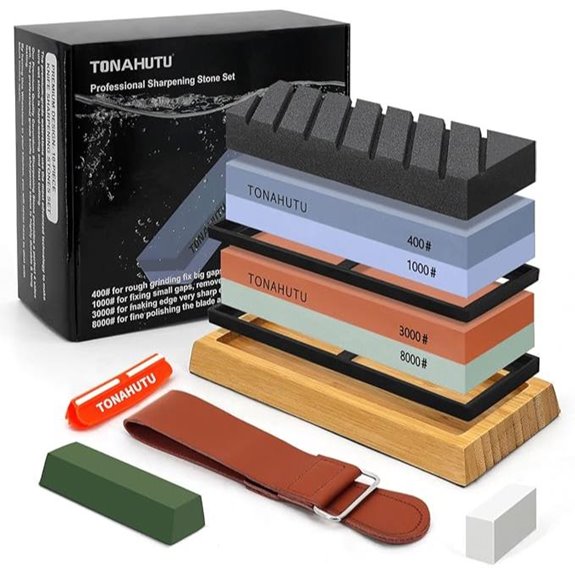 Professional 4-Side Knife Sharpening Stone Set