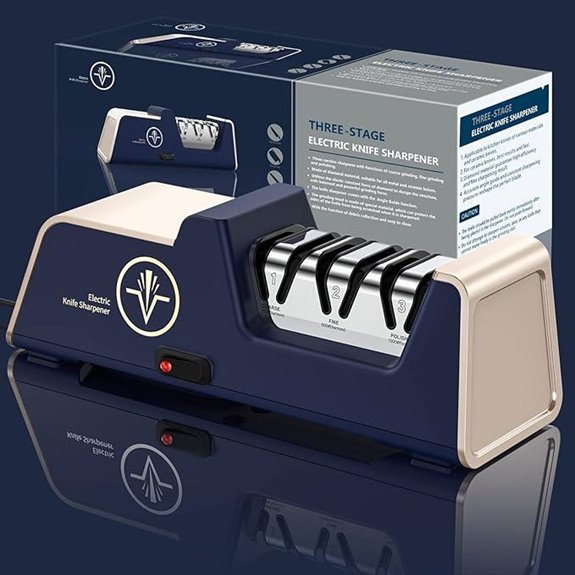 Professional Electric Knife Sharpener with Diamond Abrasives