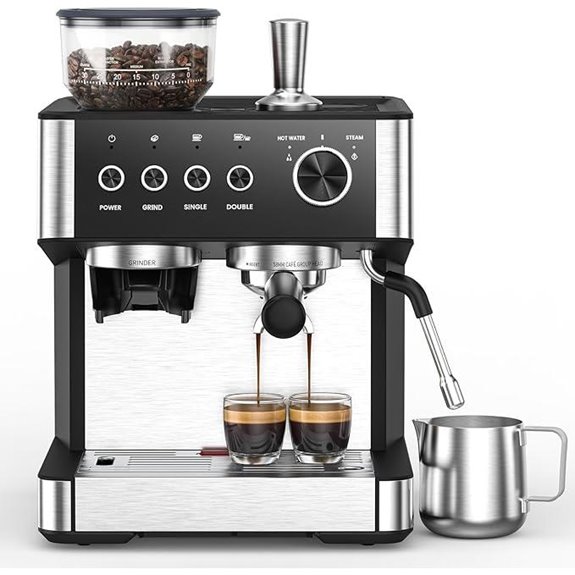 20-Bar Espresso Machine with Built-in GrinDer and Frother