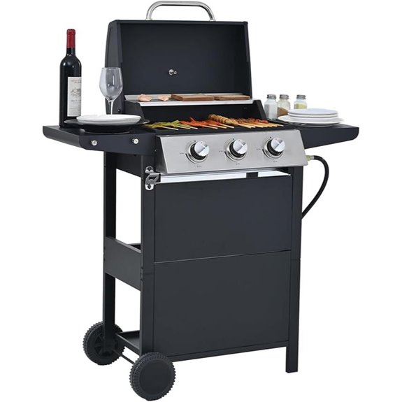 Endark 3-Burner Propane Gas Grill with Thermometer