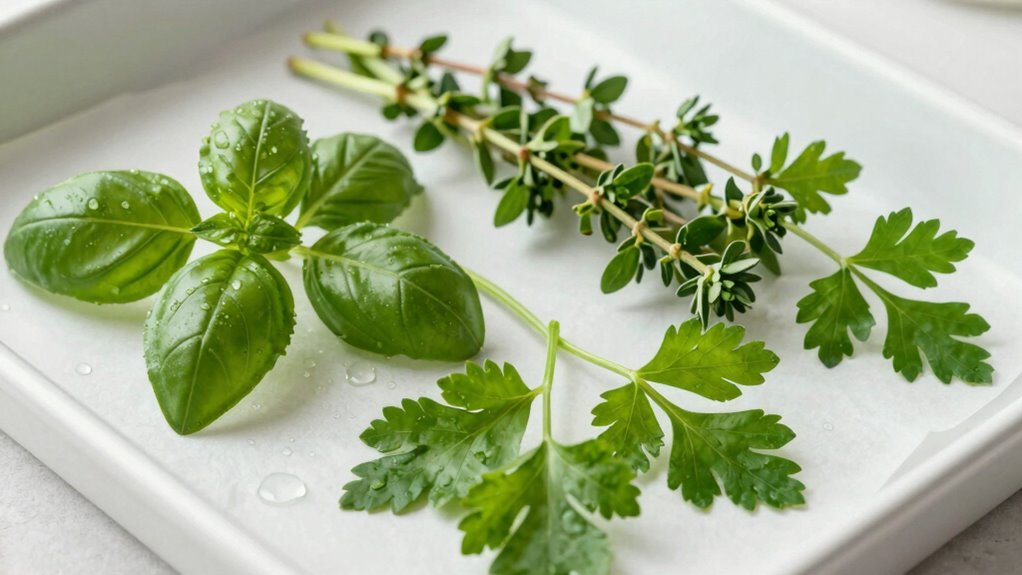 proper herb freezing technique