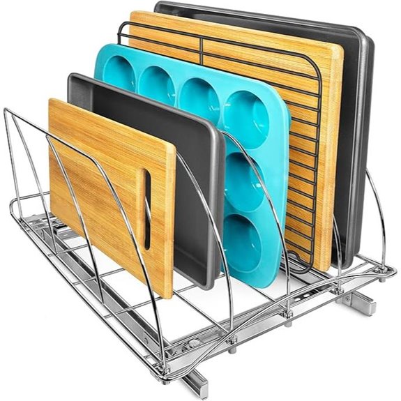 LYNK Pull Out Cutting Board & Baking Pan Organizer