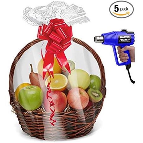 Purple Q Crafts Shrink Wrap Basket Bags (5 Pack)